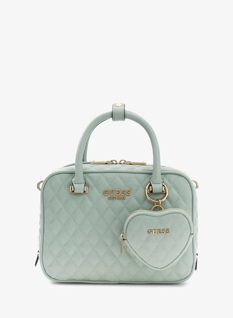 GUESS Atabey Top Handle Box Satchel Bag
